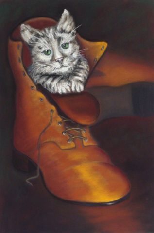 chat botté - Peinture - BETTY-M peintre