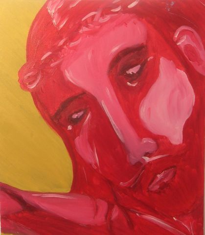 Crucifixion ou Le Christ rouge - Peinture - BJR