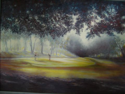 golf au petit matin - Peinture - Jacques-Henry Lagranges