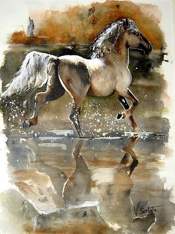 CREPUSCULE - Peinture - valerie sorbets