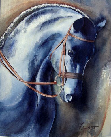 INDIGO - Peinture - valerie sorbets