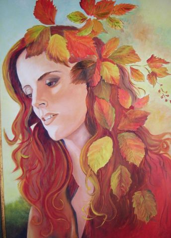 femme d'automne - Peinture - mijo51