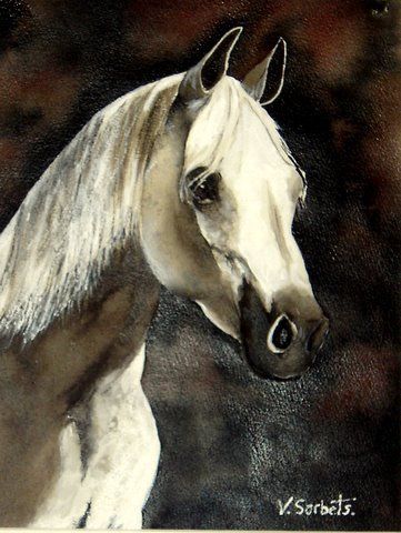 la jument - Peinture - valerie sorbets