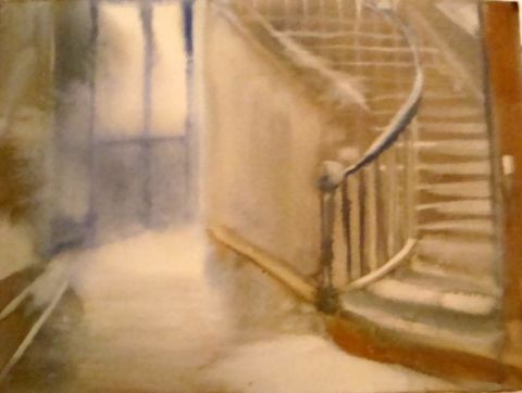 L ' escalier  - Peinture - Thaline 