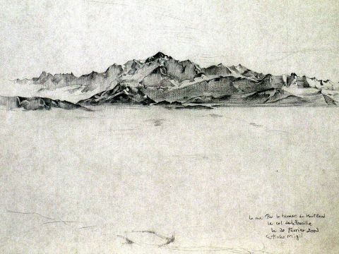L'artiste drawing E M - Mont Blanc