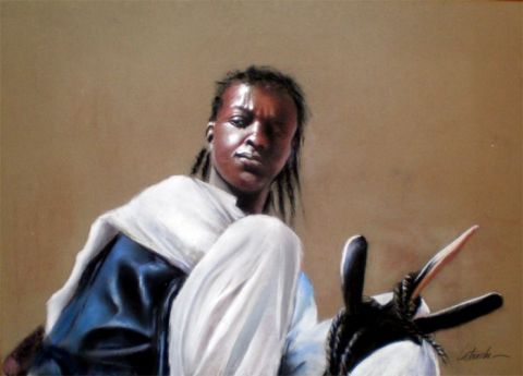 L'artiste Latrache - Jeune cavalier tuareg