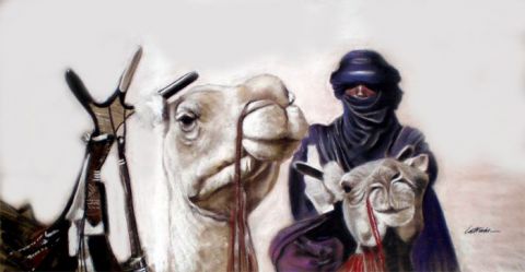 L'artiste Latrache - Cavalier tuareg 