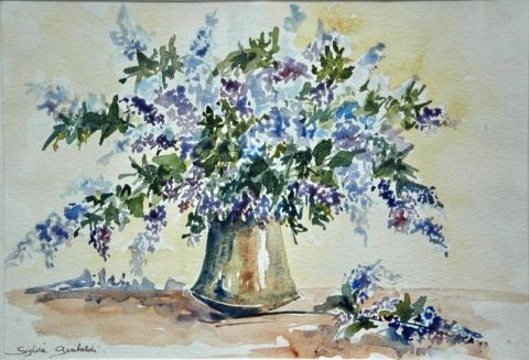 Bouquet de lilas - Peinture - Sylvie GARIBALDI