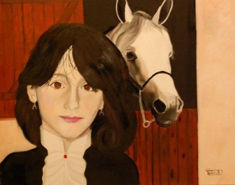 La petite cavali�re - Peinture - patrick incognito