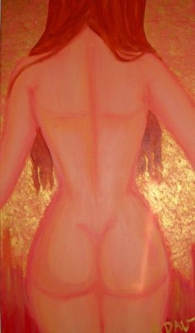 gold woman - Peinture - Amandine