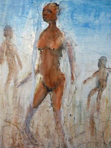 Naissance d'une femme - Peinture - Mireille Dubois-Vanhove