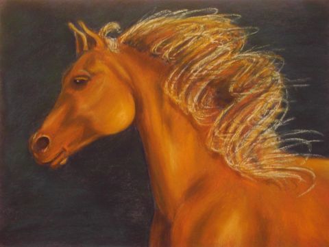 tête de cheval - Peinture - BETTY-M peintre
