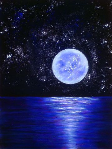 lever de lune - Peinture - BETTY-M peintre