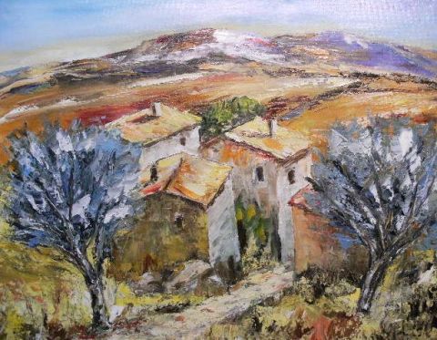 hameau en c�vennes   - Peinture - litalien