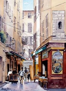 Voir cette oeuvre de Marcel BOOS: Ruelle du vieux Nice