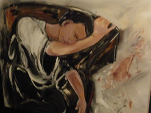 l'endormi - Peinture - josiane couret
