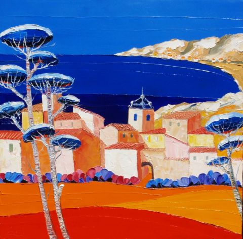 La Plage - Peinture - Julie PIOCH
