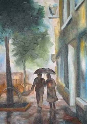 Sombre et pluvieuse - Peinture - Danielle Leclerc