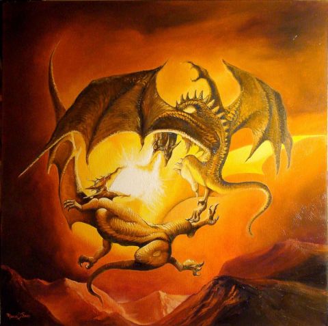 Dragons - Peinture - Marcel BOOS