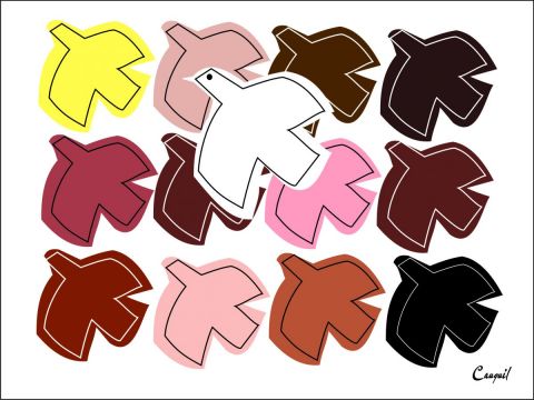 Homme l'oiseau de couleur - Mixte - Patrick CAUQUIL