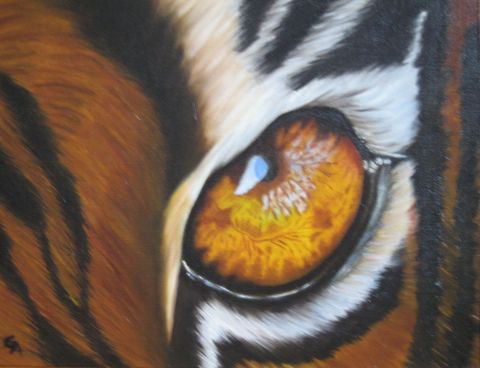 L'artiste Alexandra GALVEZ  - oeil de tigre