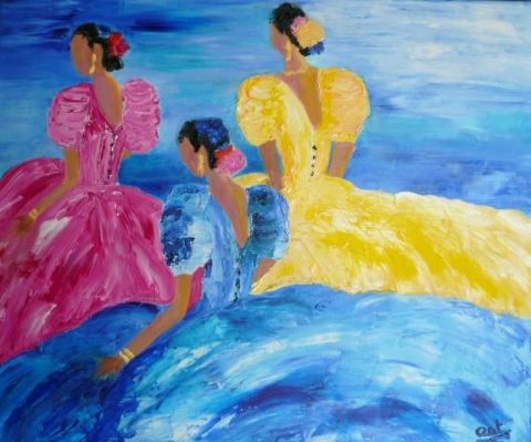 Belles en froufrou - Peinture - Catherine CHAIX