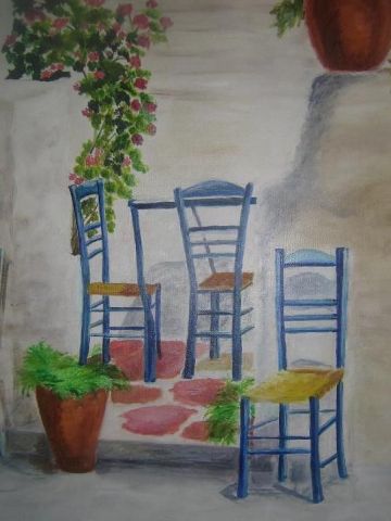 Les chaises - Peinture - Delphine S