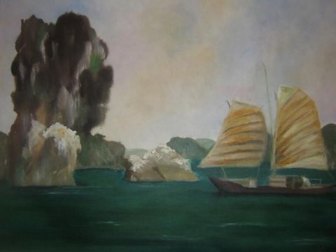 Baie d'along - Peinture - Delphine S