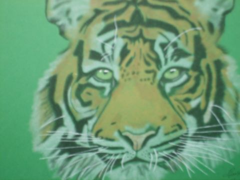 L'artiste elisabeth rouzaire - le tigre