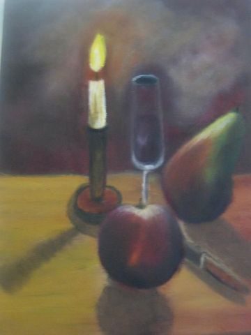 bougie - Peinture - Delphine S