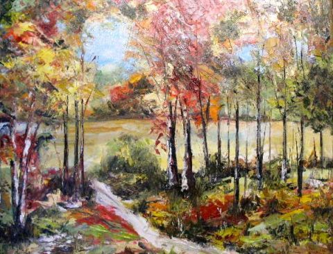 Promenade en for�t - Peinture - litalien