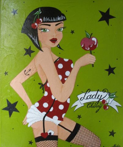 Lady Cherry pomme d'amour - Peinture - NaRKoCeRiZz