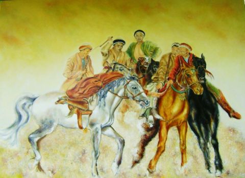 L'artiste francis sabater - dans les plaines des steppes