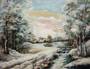 Voir cette oeuvre de George PANTURU: Village en hiver