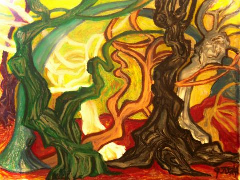 TANGO - Peinture - JACQUELINE SARAH UZAN
