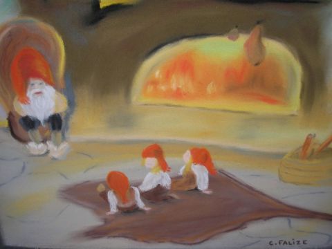 God Jul - Peinture - Catherine FALIZE