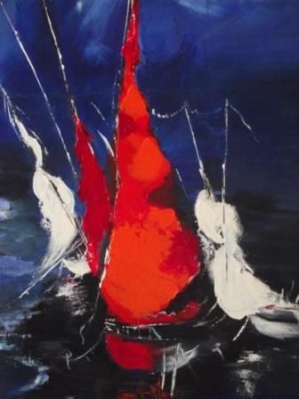 voiles du soir - Peinture - josiane couret
