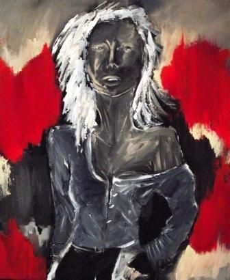 fille aux mitaines - Peinture - josiane couret