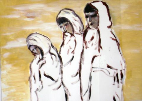 L'artiste riahi noureddine - trois fille au safsari
