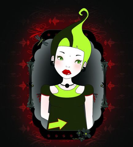 she's green & purple - Art numerique - NaRKoCeRiZz
