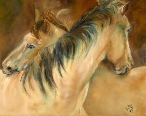 chevaux - Peinture - MICHEL