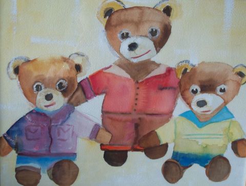 les trois ours - Peinture - als