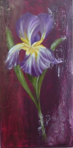 L'iris - Peinture - MARTINE GREGOIRE