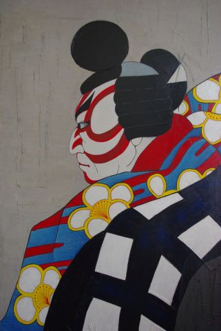 acteur Kabuki 2 - Peinture - Christian Charriere
