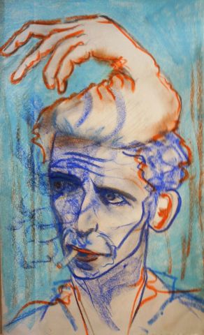 Jacques Brel Psychédélique/psychedelic Brel - Peinture - Rabah BENDIF