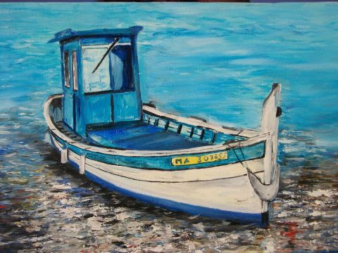 la barque bleu - Peinture - chris83