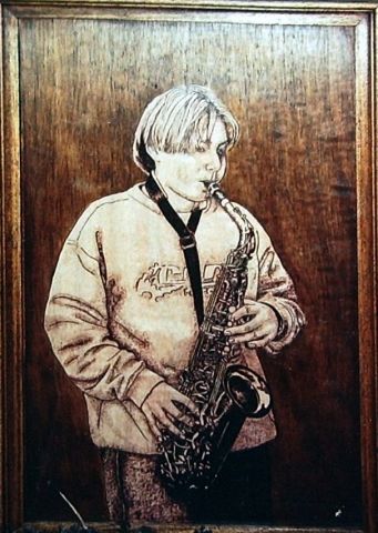 clem' au sax' - Artisanat - pyromosaik