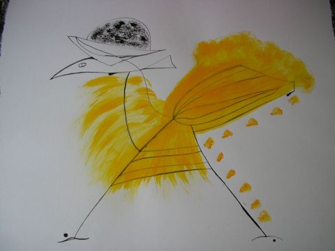 LA POULE AUX OEUFS D'OR - Peinture - GHIS