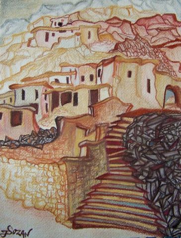 L'artiste JACQUELINE SARAH UZAN - le village rose