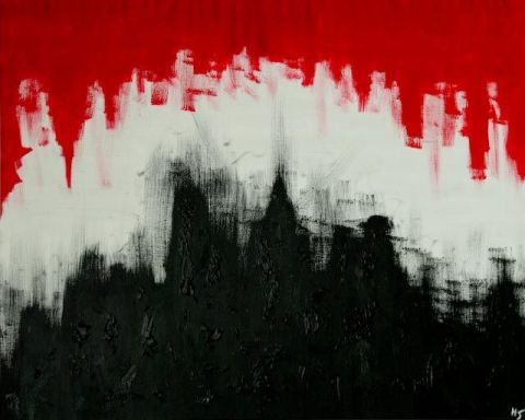 Red night - Peinture - Dust